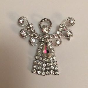 Rhinestone Angel Pin